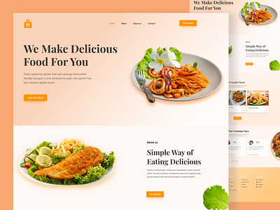Food web landing page design