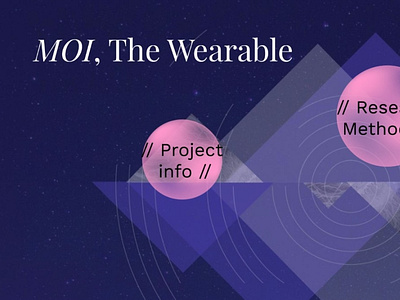 Cover page for Moi, The Wearable cover page presentation presentation design prezi