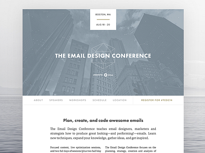 The Email Design Conference 2014 canvas clean css3 animations email design conference flat flat design litmus minimal monochromatic responsive design typography ui