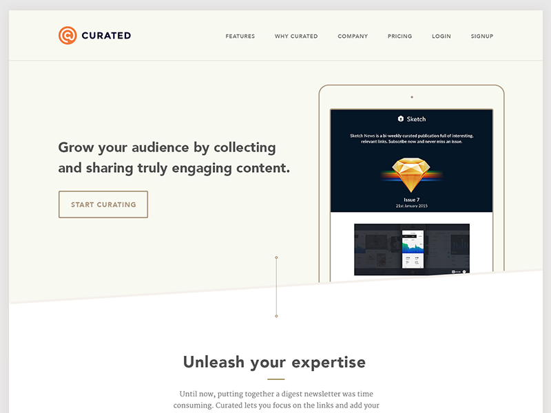 Curated.co Marketing Site