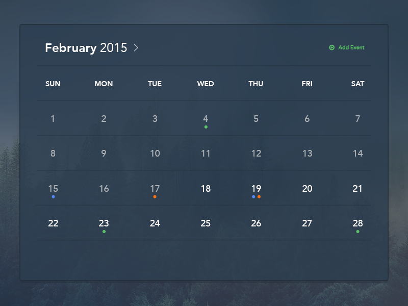 Freebie PSDs: Calendar