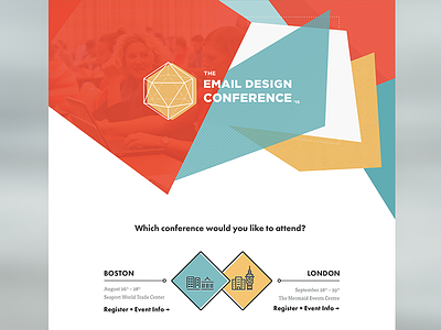 (WIP) The Email Design Conference 2015 conference email design conference flat geometric illustration midcentury shapes ui
