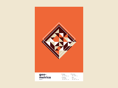 Geometrica - 1/6 abstract color study geometric geometric art geometric illustration geometric shapes layout minimal patterns poster a day poster every day