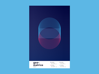 Geometrica - 1/8 abstract color study geometric art geometric illustration geometric shape geometric shapes layout minimal poster a day poster every day