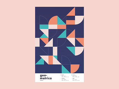 Geometrica - 1/9 abstract color study geometric art geometric shape geometric shapes layout poster a day poster every day