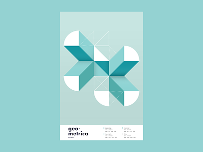 Geometrica - 1/10 abstract color study geometric geometric art geometric shapes illustration layout poster a day poster every day