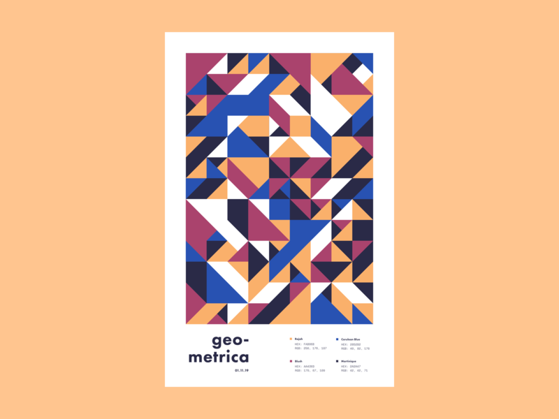 Geometrica - 1/11 abstract color study geometric geometric art geometric illustration geometric shapes illustration layout poster a day poster every day