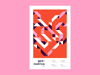 Geometrica - 1/12 abstract color study geometric geometric art geometric illustration geometric shapes illustration layout poster a day poster every day