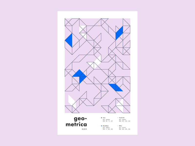 Geometrica - 1/27 abstract color study geometric geometric art geometric illustration geometric shapes illustration layout poster a day poster every day