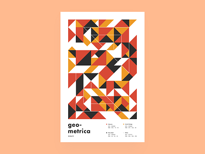 Geometrica - 2/6 abstract color study geometric geometric art geometric illustration geometric shapes illustration layout poster a day poster every day