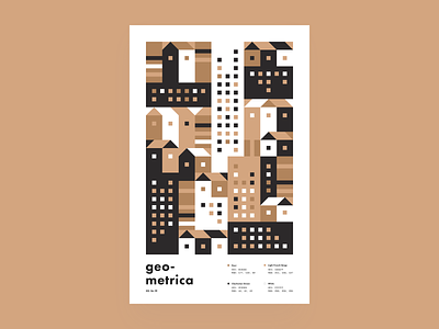 Geometrica - 2/16 abstract cityscape color study geometric geometric art geometric city geometric illustration geometric shapes illustration layout poster a day poster every day