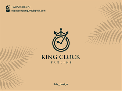 KING CLOCK branding design icon illustration logo typography