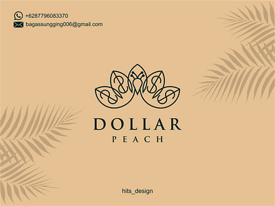 DOLLAR PEACH branding design icon illustration logo typography