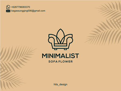 MINIMALIST SOFA FLOWER branding design icon illustration logo typography