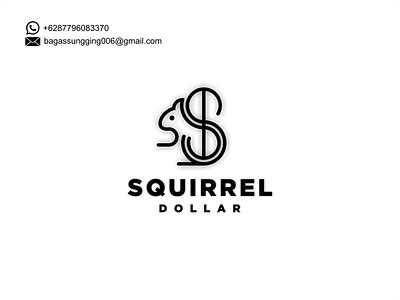 SQUIRREL + DOLLAR branding design icon illustration logo typography