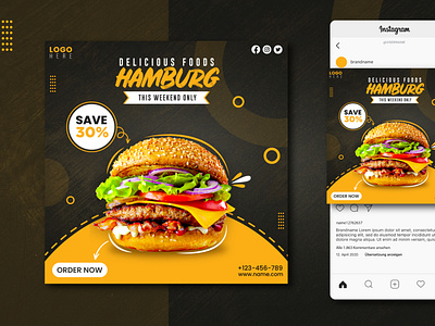 Social media food ads design