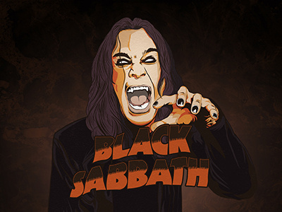 Ozzy Osbourne - Black Sabbath blacksabbath heavymetal illustration osbourne ozzy ozzyosbourne