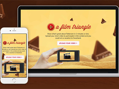 Toblerone Film Triangle landing page microsite toblerone