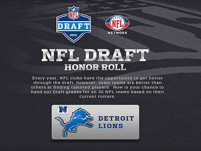 Nfl Draft - Honor Roll facebook application facebook page nfl draft
