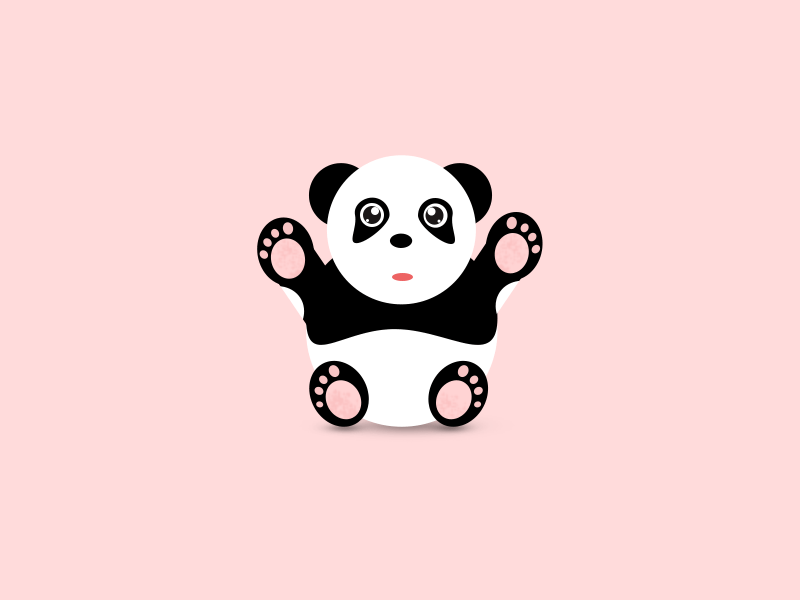 TinyPNG flat panda versions babypanda cute flatvector