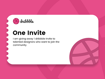 1 Invite dribbble invite