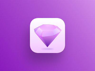 Raw Diamond app icon diamond iphone icon purple icon