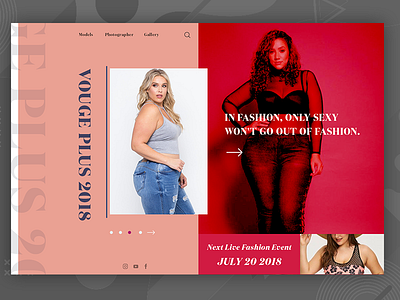 Fashion design fashion minimal responsive ui ux vouge web