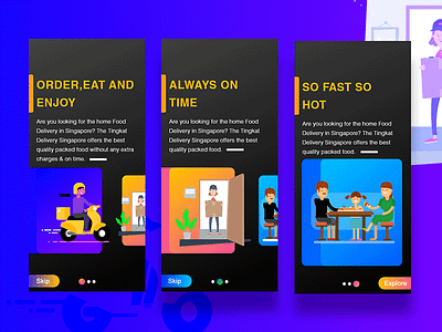 Food App on boarding app concept desgin food ios minimal on bording trendy ui ux