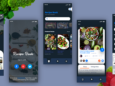 Recipe Book App Concept app app concept food food and drink ios recipe app recipe book ui ux design ux designer ux ui design xd