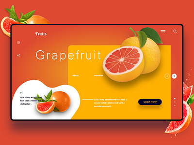 web home screen concept cool e commerce fruits responsive design ui ui designer uiux ux designer web web design