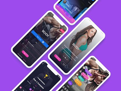 workout app app color cool experience giant squid girls group gym interface live research spalsh uidesign uidesigner user ux ux designer women workout yoga