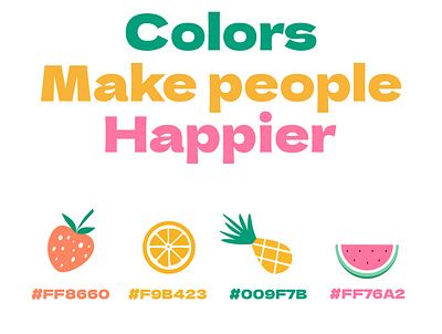 Summer & Fruits icon Color details branding colors design flat gradation graphic design icon icons illustration illustrator ui vector