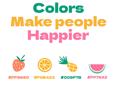 Summer & Fruits icon Color details