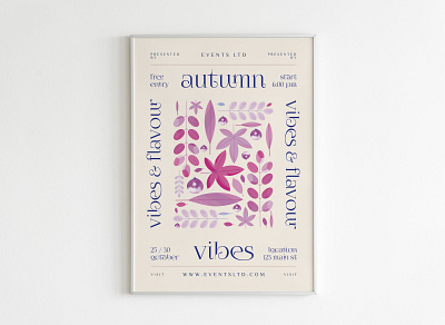 Autumn vibes brand branding design flyer graphic design illustration illustrator poster print