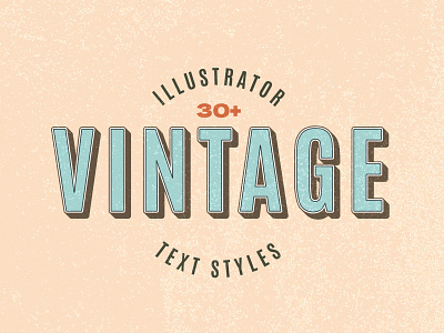 Illustrator Retro Text Styles design flat graphic design illustration illustrator illustrator styles style text typo typography vector