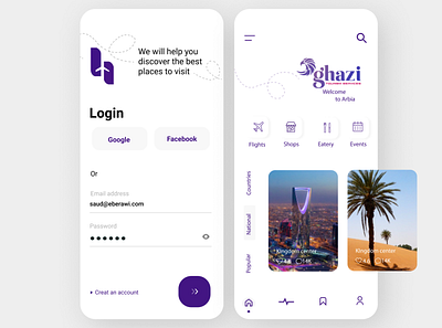 Traveling Booking App app design ui ux