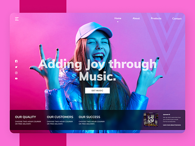 Music Web branding clean clean design creative design new newdesign shopify ui ux web