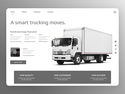 Truck services clean clean design creative design new newdesign shopify ui ux web