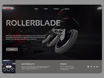 Rollerblade branding clean clean ui design new ui uidesign uiux ux uxdesign web