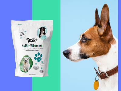 Branding & Packaging Design for Toshi. bag branding dog food illustration packaging