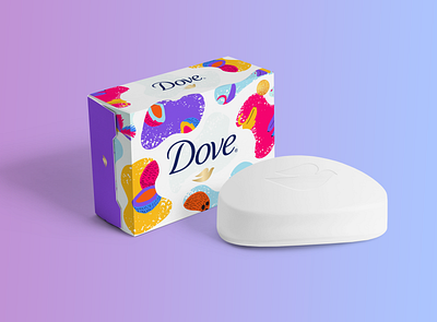 Redesign of Packaging Design for Dove. banana beauty branding coconut colorful cream illustration packaging