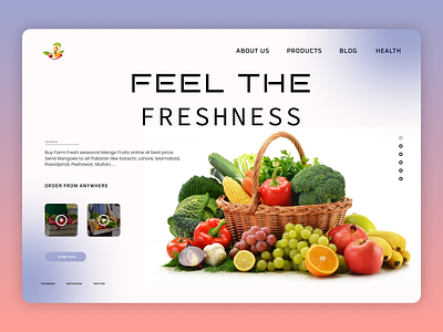 Grocery Online dailyui design minimal new shot trend typography ui ux web website