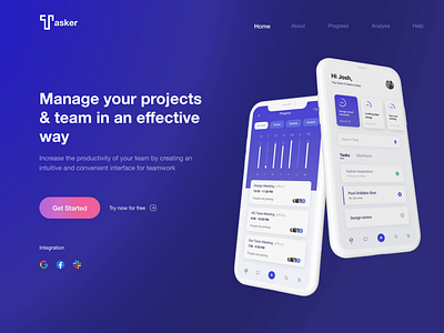Tasker-Team Management app design