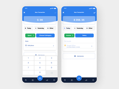 Money Transaction App app design flat minimal ui ux