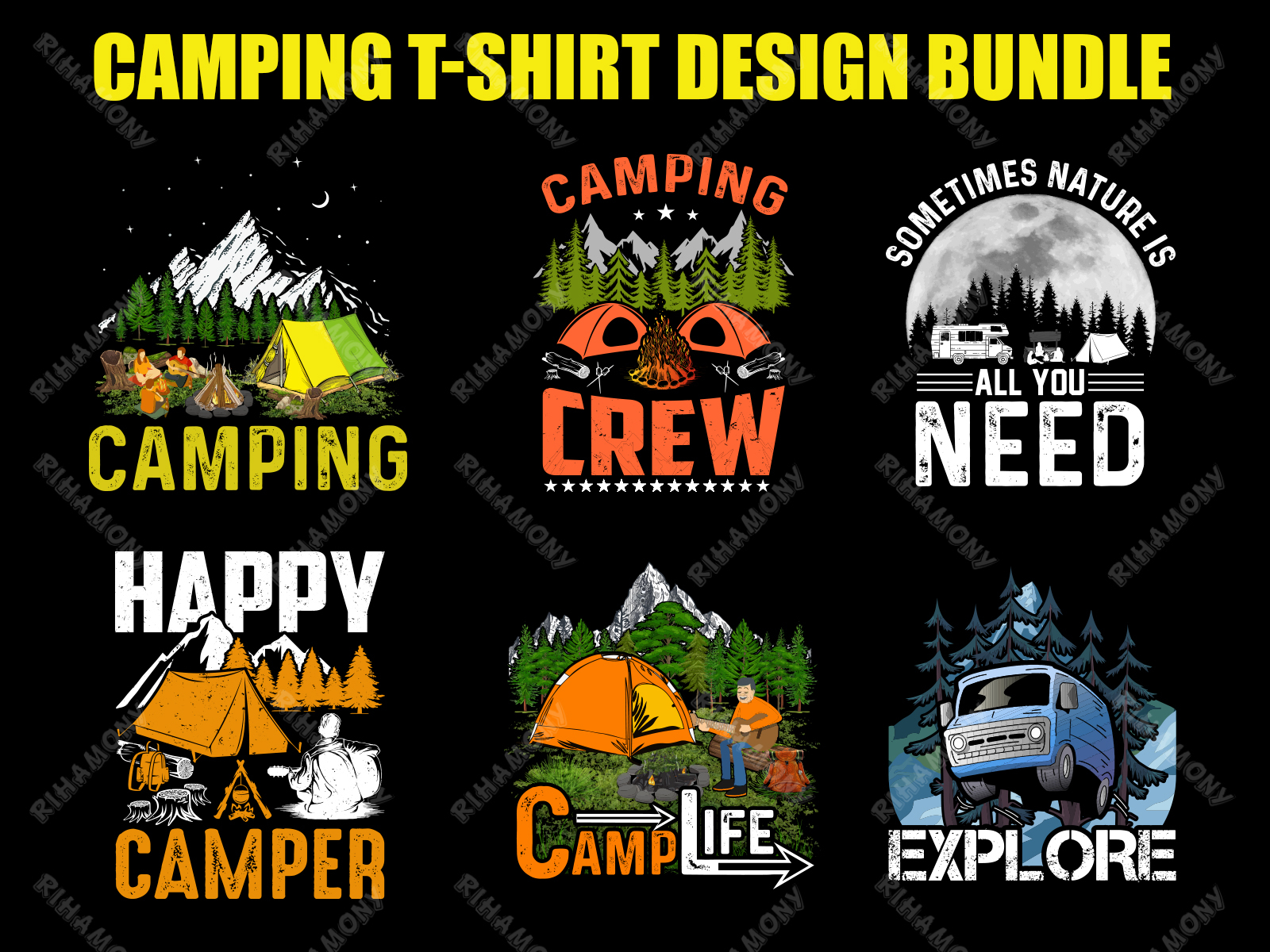 Cool Camping T Shirts designs themes templates and downloadable graphic elements on Dribbble