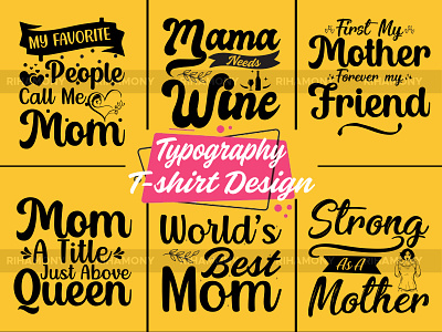 Mom Typography T-shirt Design