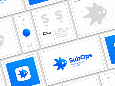 Sub Ops branding build character font icon logo octopus sea sign