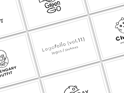 Logofolio (vol.11) Logos & Sketches behance branding cartoon character illustration logofolio process project sign sketch