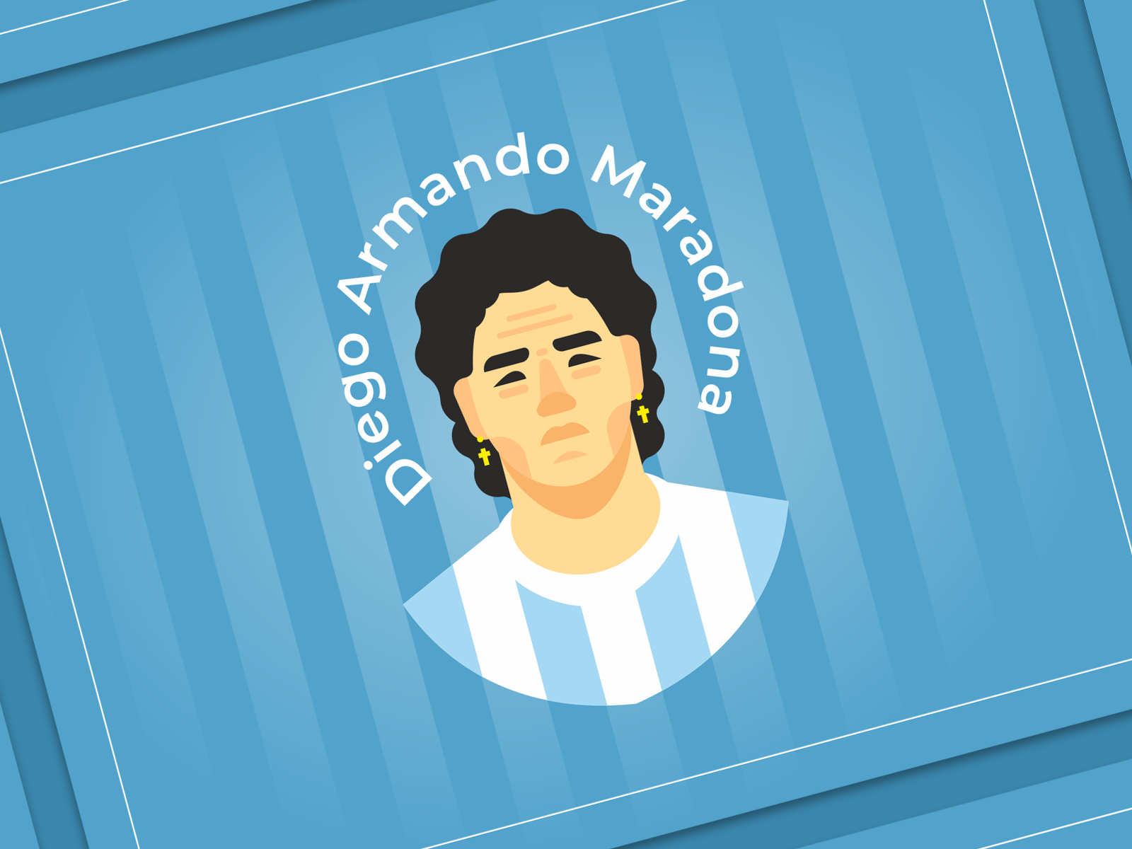 Diego Armando Maradona argentina diego flat football football player history illustration legend maradona soccer