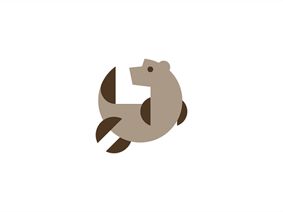 OTTR animal branding cute nutria otter sign
